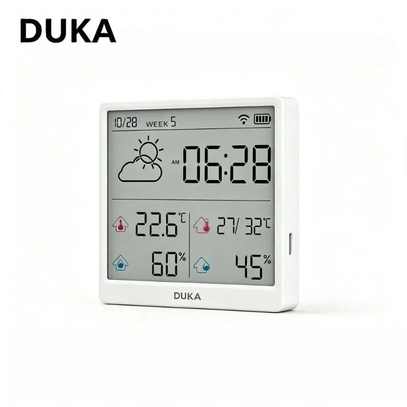 Weather Station Indoor - DUKA ATuMan مستشعر ذكي للحرارة والرطوبة