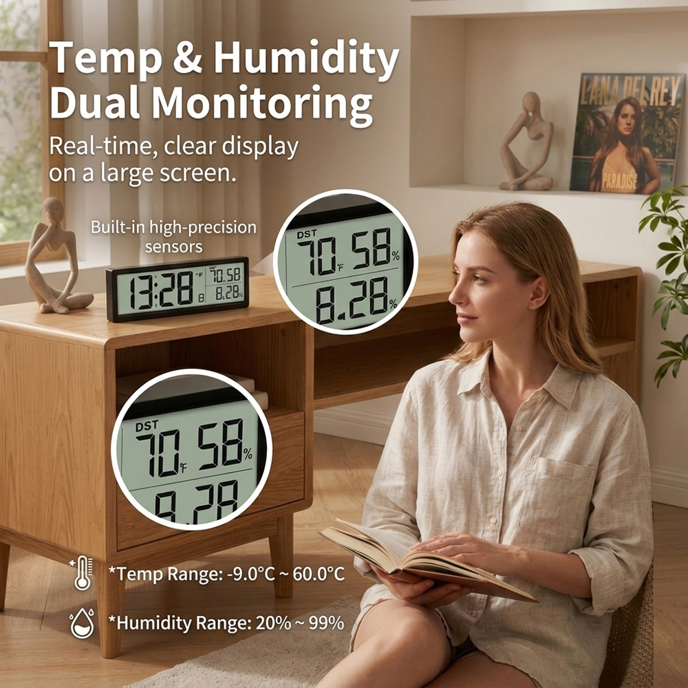 ساعة منبه رقمية مع مؤشر للحرار - مراجعة Weather Station Indoor وسعره