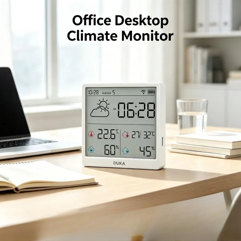DUKA ATuMan مستشعر ذكي للحرارة - مراجعة Weather Station Indoor وسعره