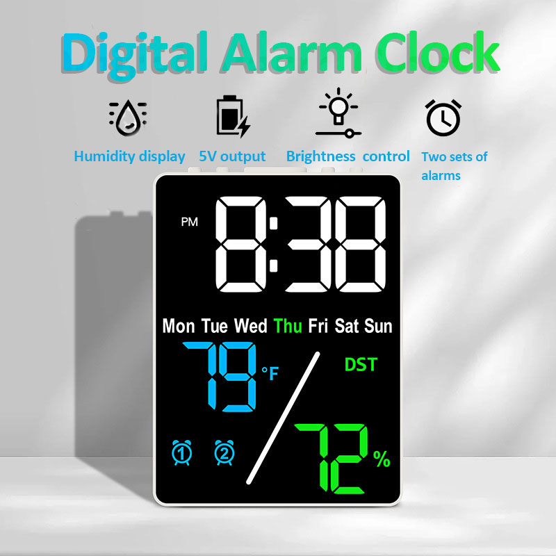 متعددة الوظائف شاشة كبيرة منبه - مراجعة Weather Station Indoor وسعره
